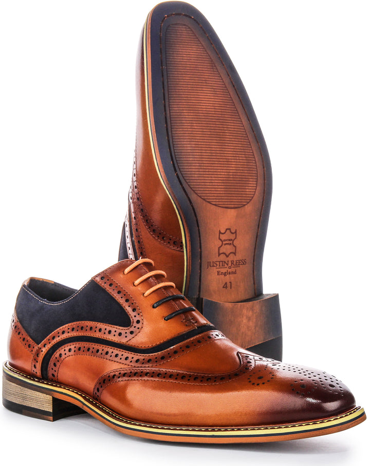 Roman In Brown Blue Brogues