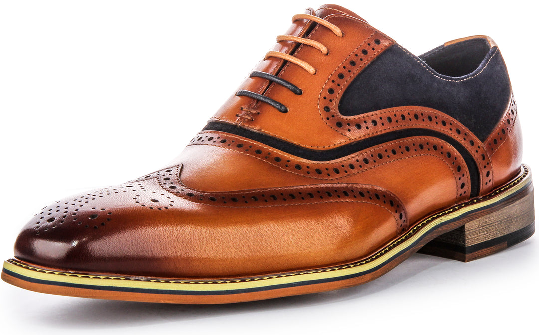 Roman In Brown Blue Brogues