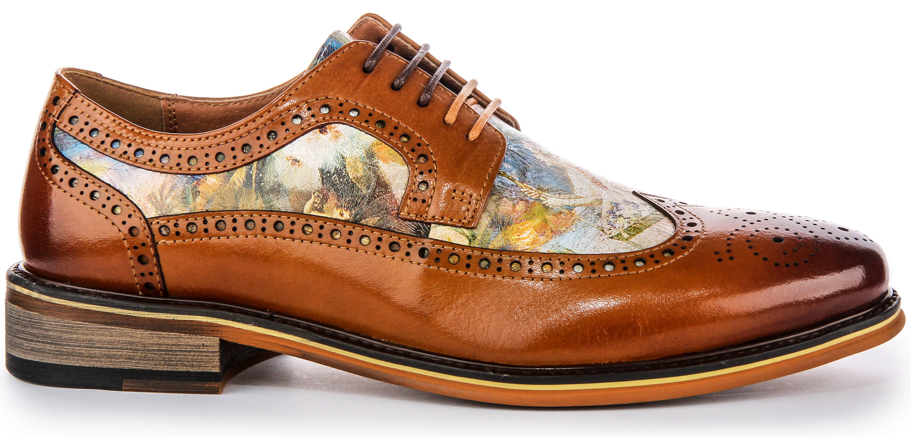 Scott In Brown Multi | Leather Brogue Oxford Shoes – Justin Reess