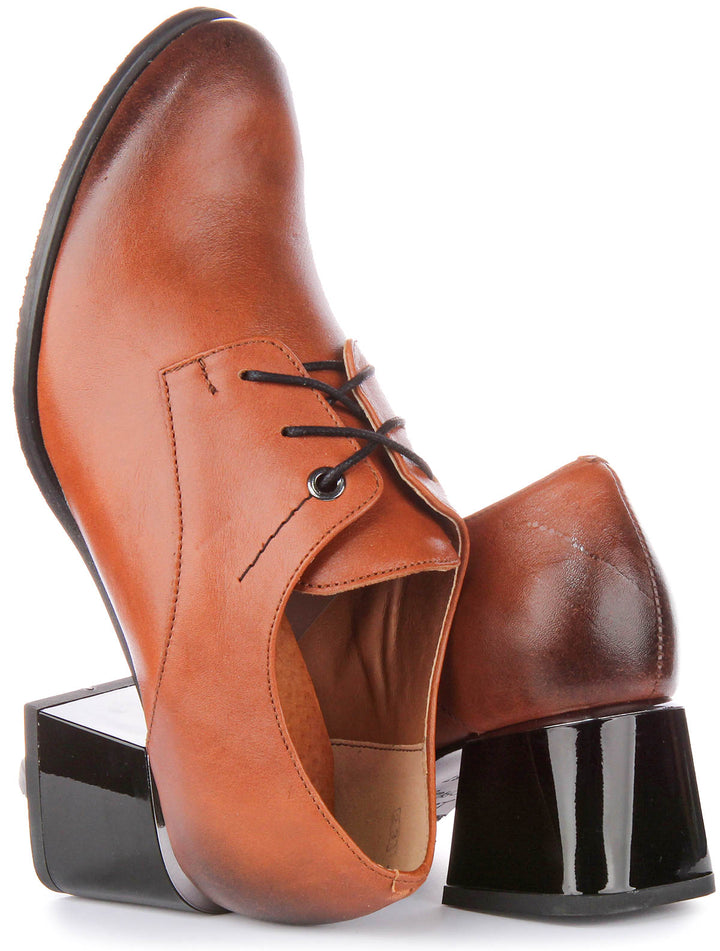 Iris Heel Shoes In Brown Tan