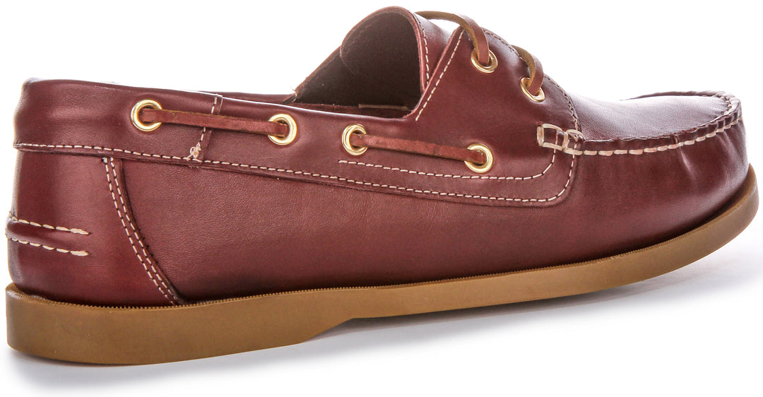 Bay Boat Shoes In Burgundy
