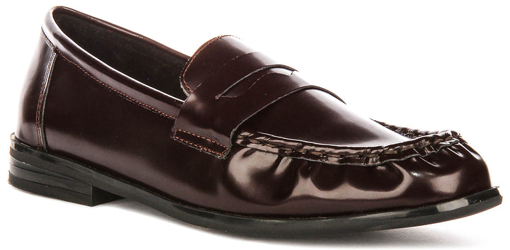 Rayleigh In Hi Shine Burgundy Loafer