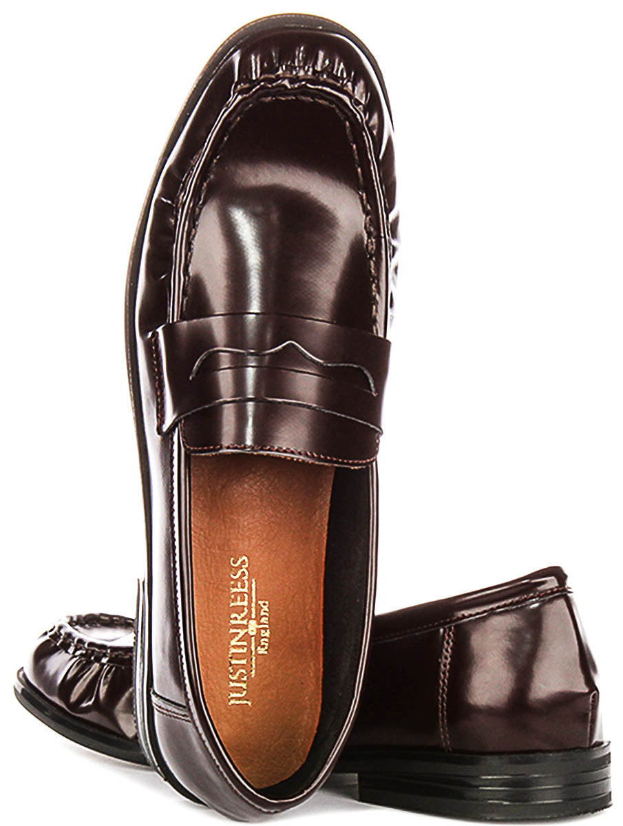 Rayleigh In Hi Shine Burgundy Loafer