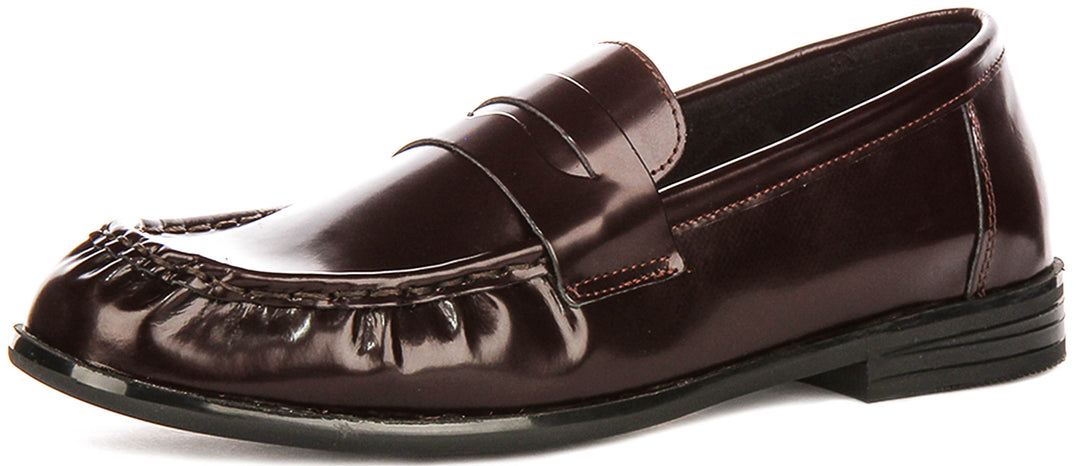Rayleigh In Hi Shine Burgundy Loafer