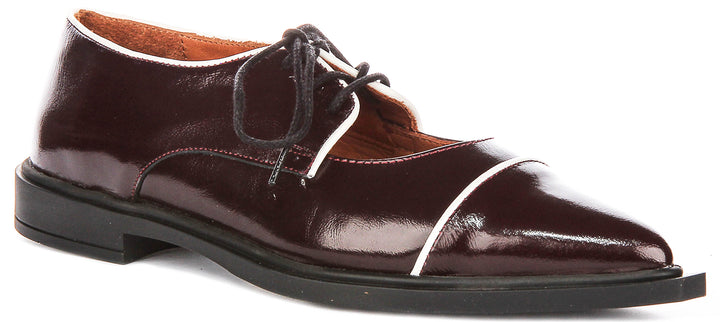 Jane In Flat Pointed in Burgundy