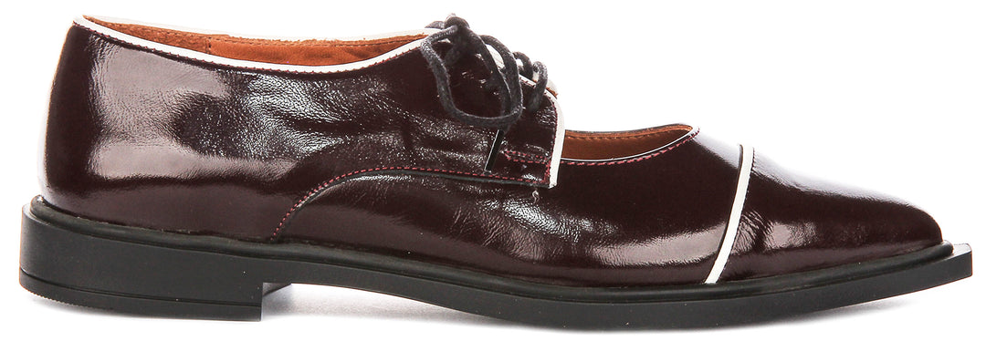 Jane In Flat Pointed in Burgundy