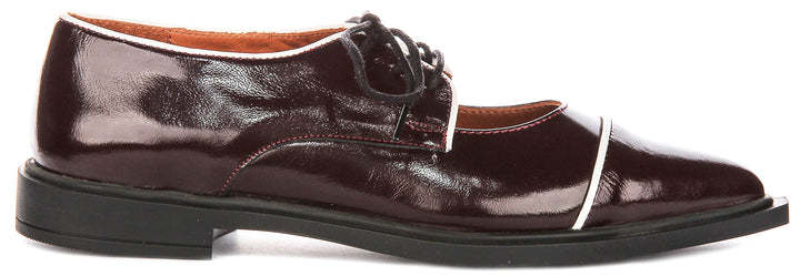 Jane In Flat Pointed in Burgundy