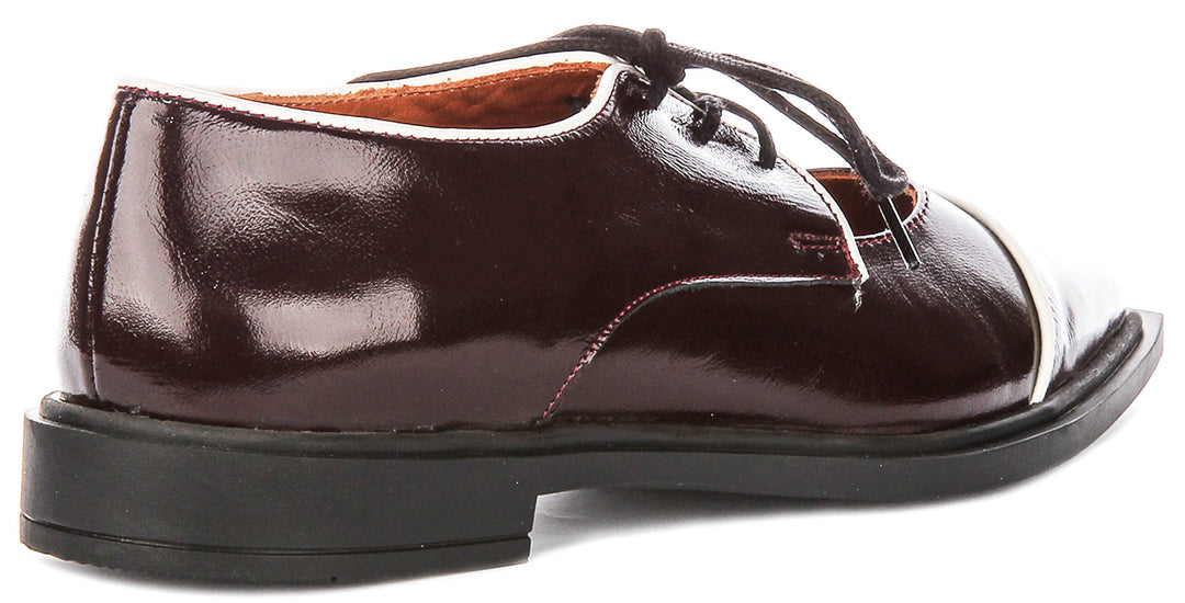 Jane In Flat Pointed in Burgundy