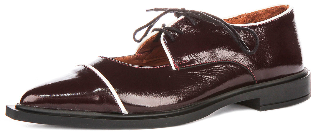 Jane In Flat Pointed in Burgundy