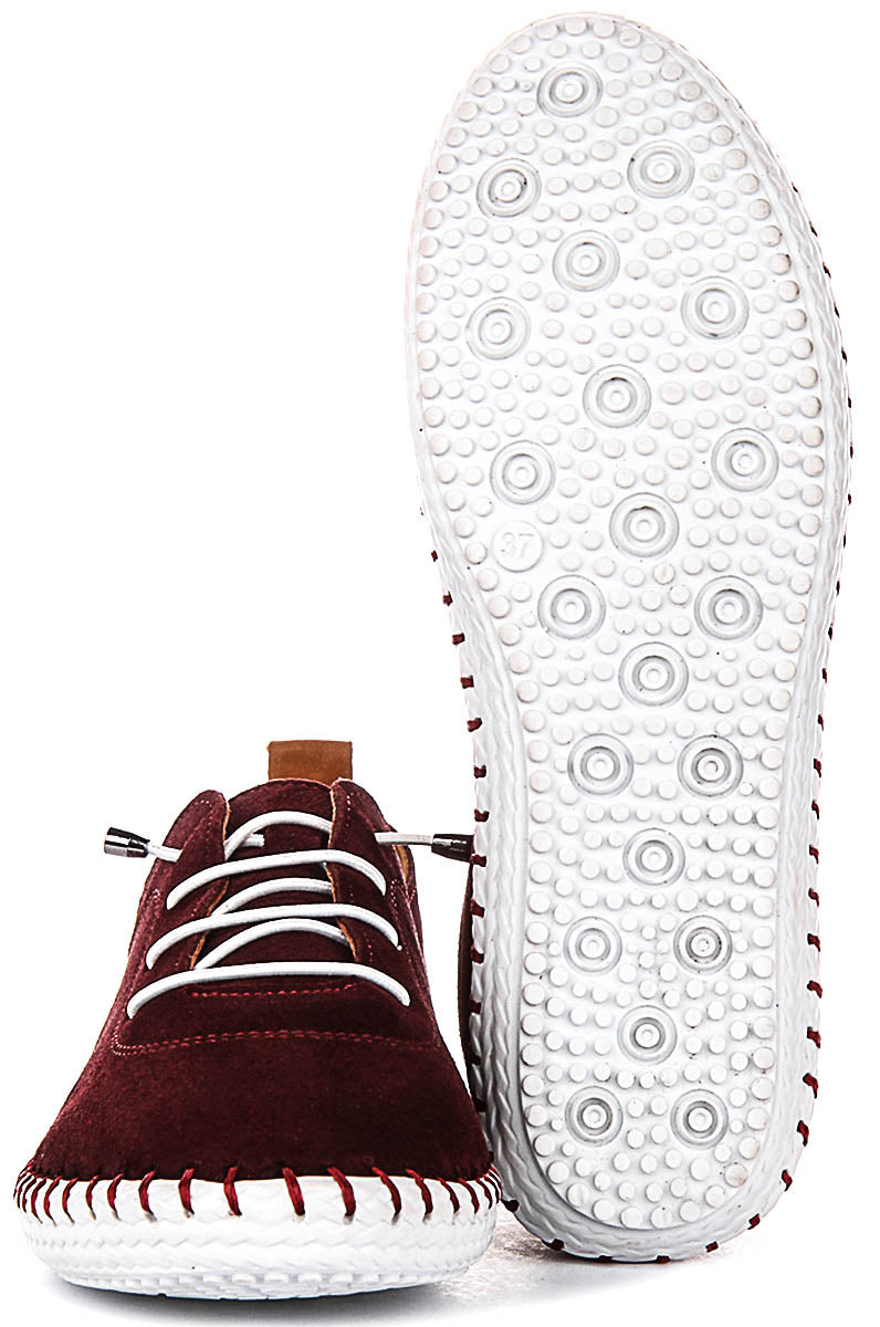 Lexi 2 Suede In Burgundy