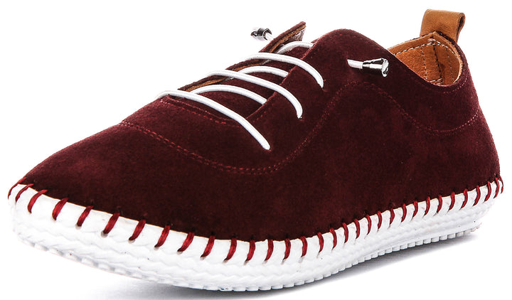 Lexi 2 Suede In Burgundy
