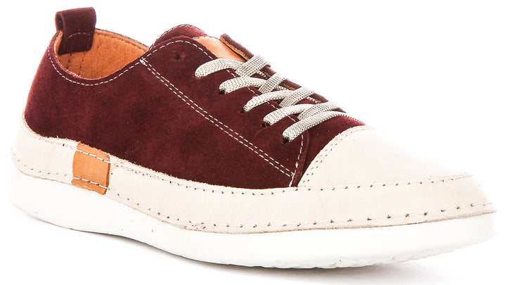 Sammy Suede Cushioned Shoes In Burgundy