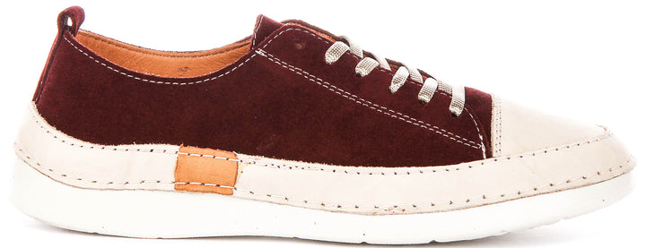 Sammy Suede Cushioned Shoes In Burgundy