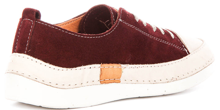 Sammy Suede Cushioned Shoes In Burgundy