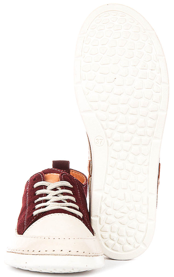 Sammy Suede Cushioned Shoes In Burgundy