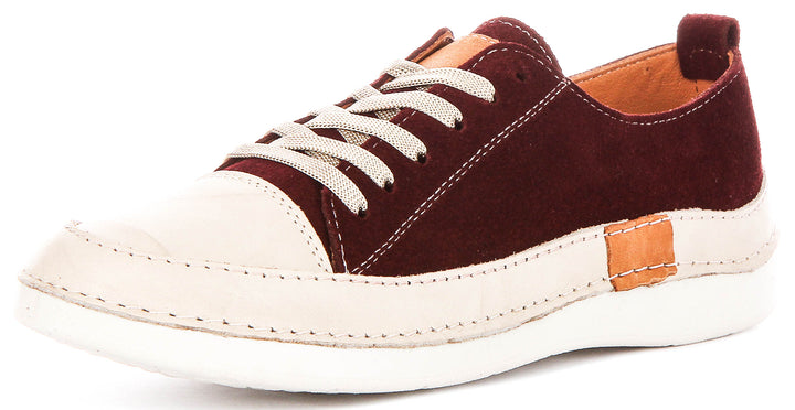 Sammy Suede Cushioned Shoes In Burgundy