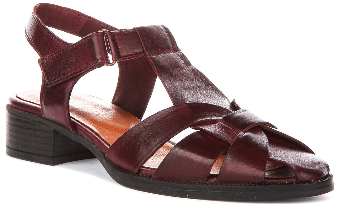 Sabrina Fishermen Sandal In Burgundy