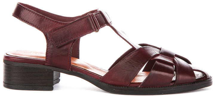 Sabrina Fishermen Sandal In Burgundy