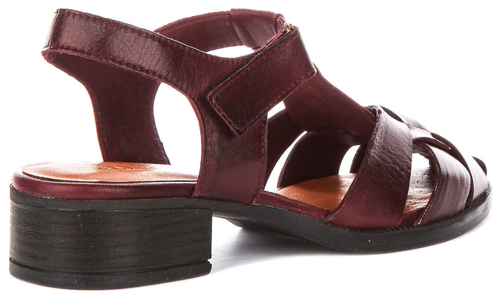 Sabrina Fishermen Sandal In Burgundy