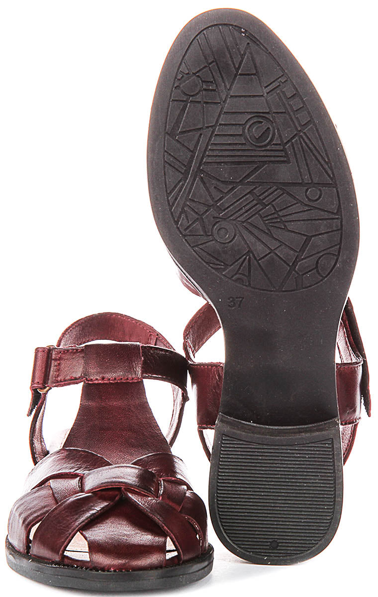 Sabrina Fishermen Sandal In Burgundy