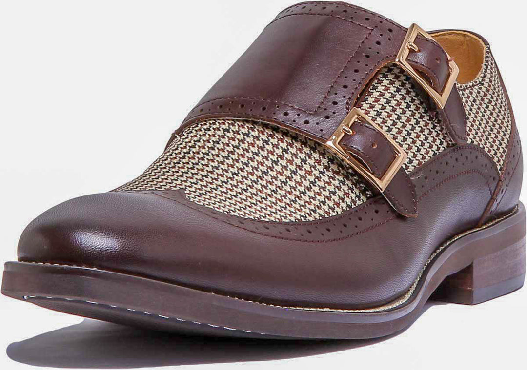 Gabby Leather Monk Shoe In Coffee