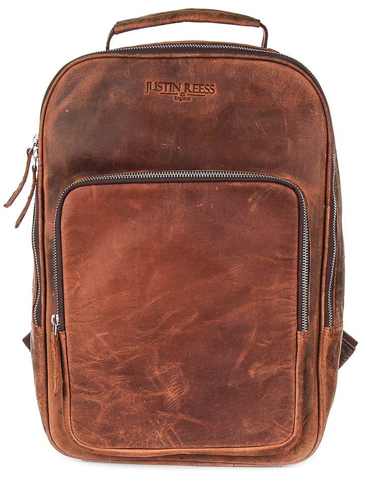 Heritage Rover Backpacks In Cognac Leather