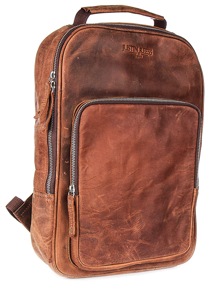 Heritage Rover Backpacks In Cognac Leather