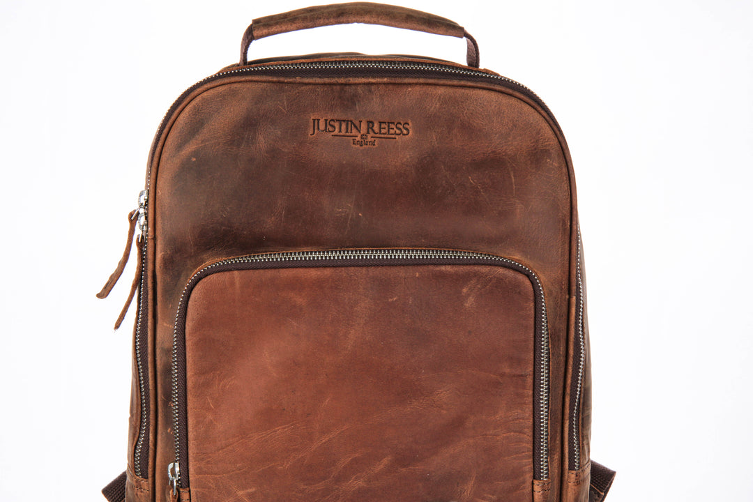 Heritage Rover Backpacks In Cognac Leather