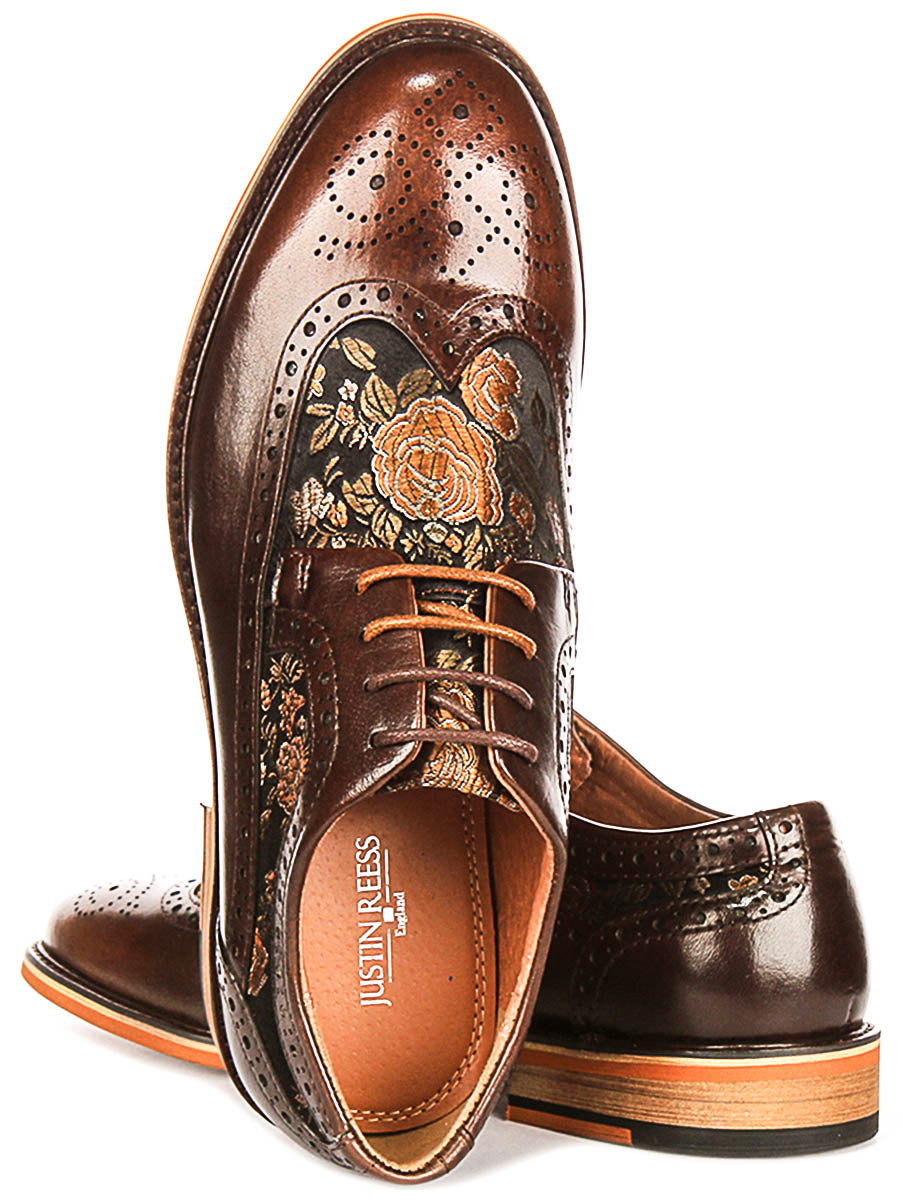 Ross Womens In Dark Brown Brogues