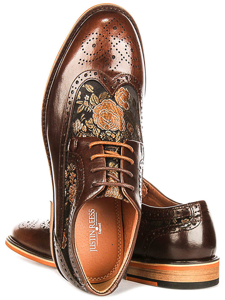 Ross Womens In Dark Brown Brogues