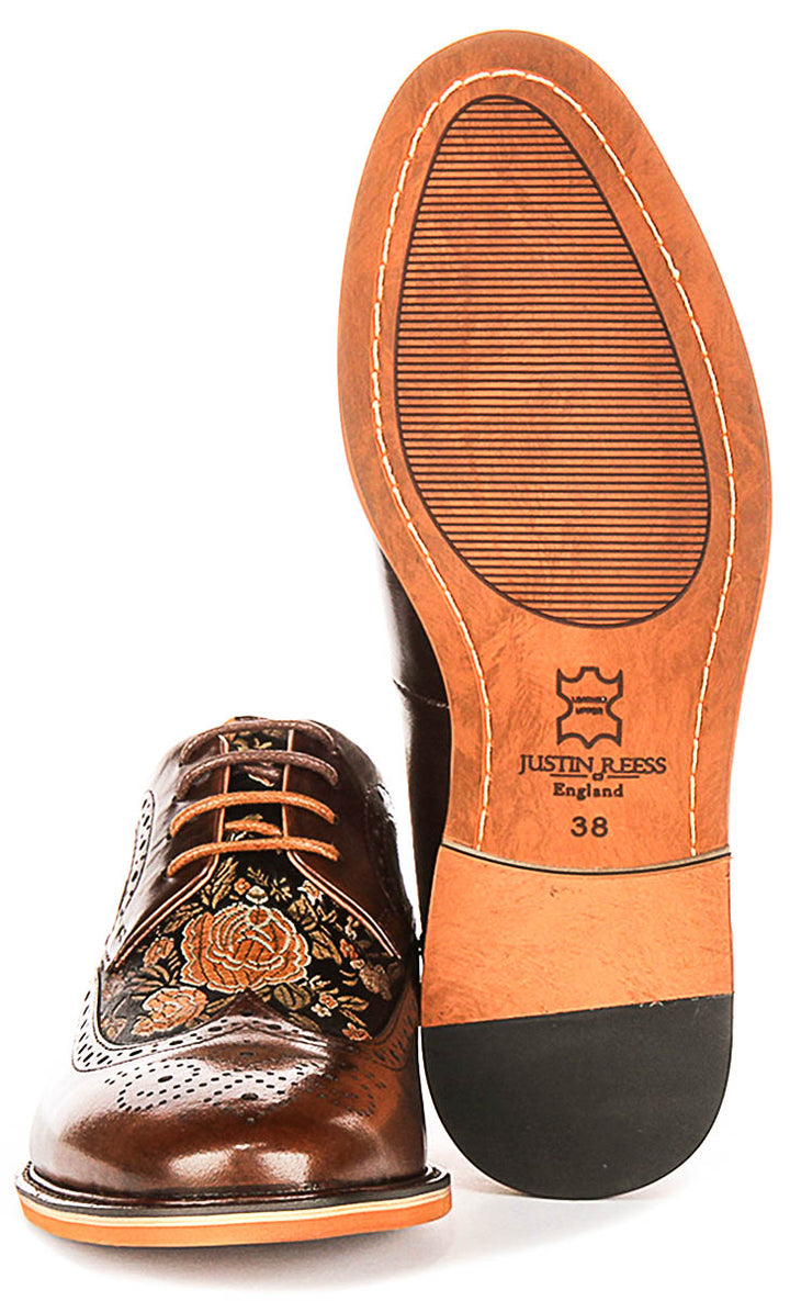 Ross Womens In Dark Brown Brogues