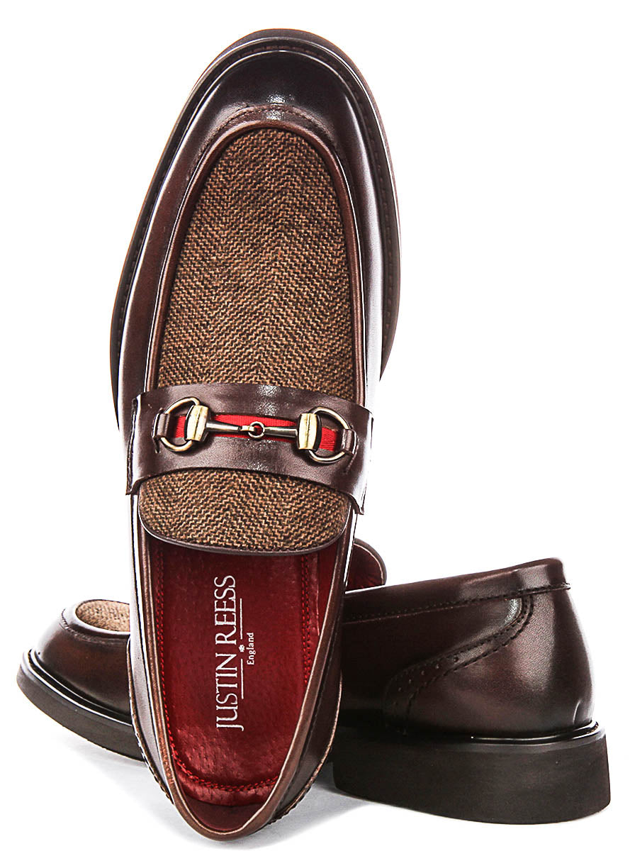 Tristian Tweed Loafer In Dark Brown