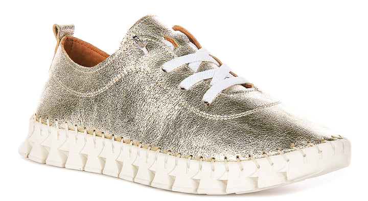 Rexy Slip On Trainers In Gold