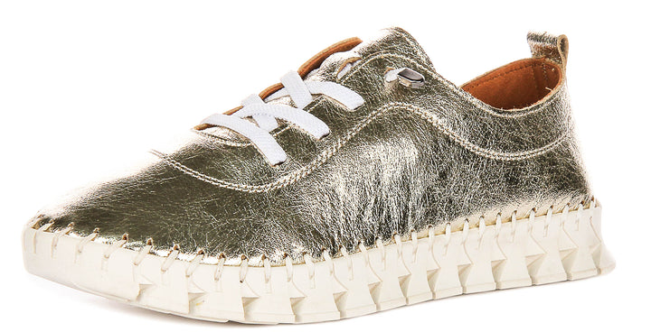 Rexy Slip On Trainers In Gold