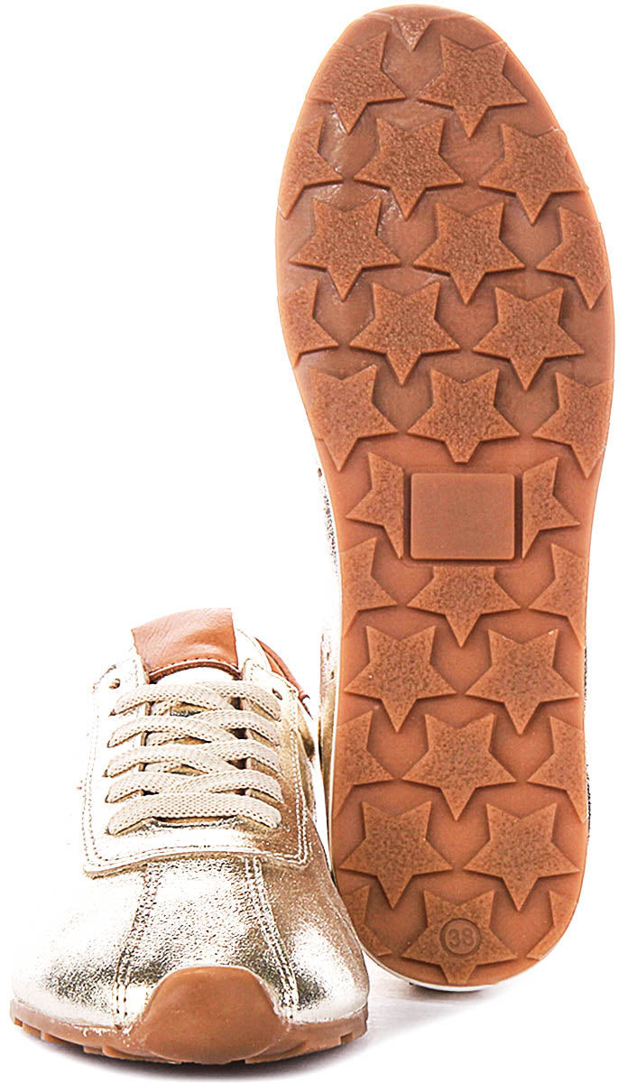 Michelle In Gold Soft Leather