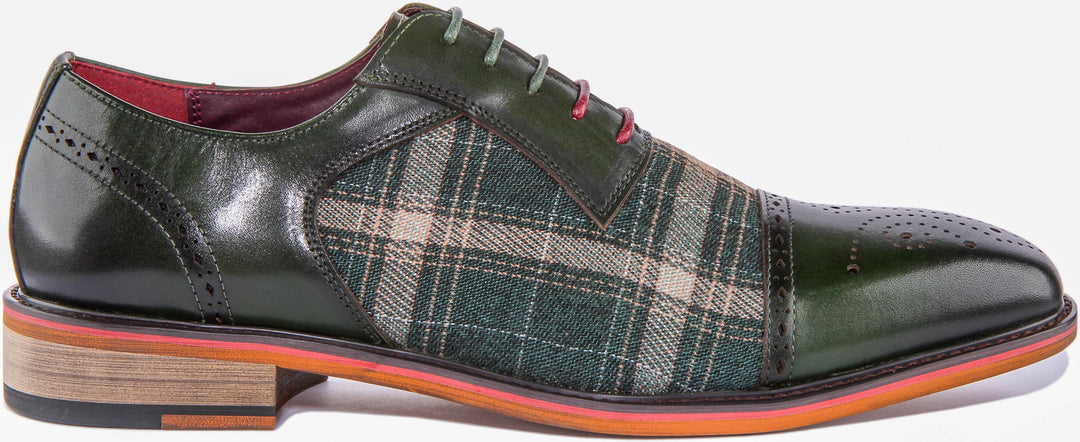 Major Check Brogue In Green