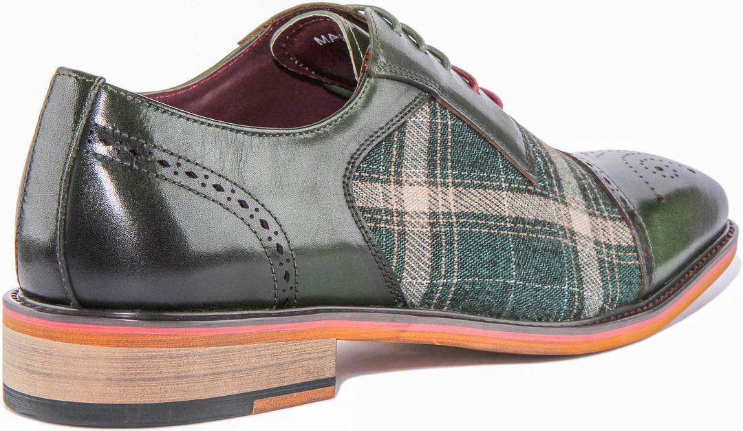 Major Check Brogue In Green