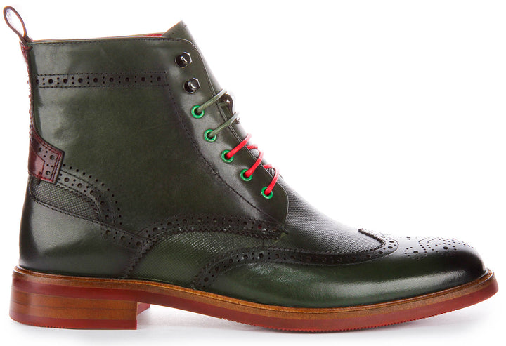 Cameron Ankle Boots In Green