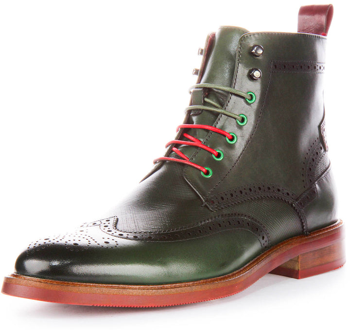 Cameron Ankle Boots In Green