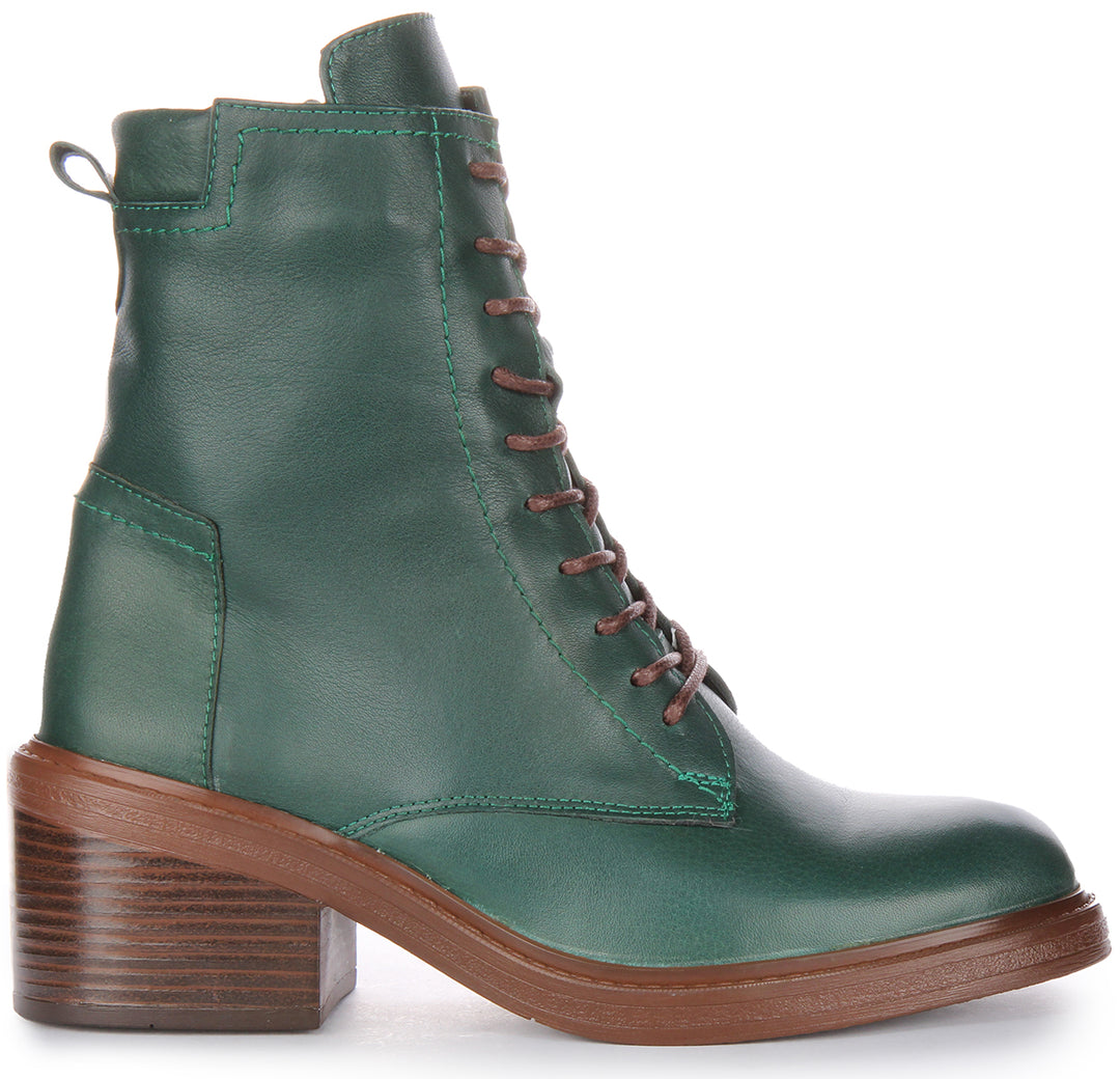 Lydia Ankle Boots In Green