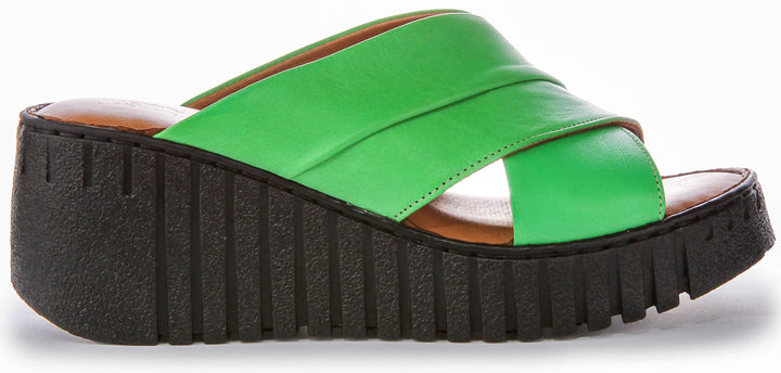 Camile Soft Footbed Sandals In Green