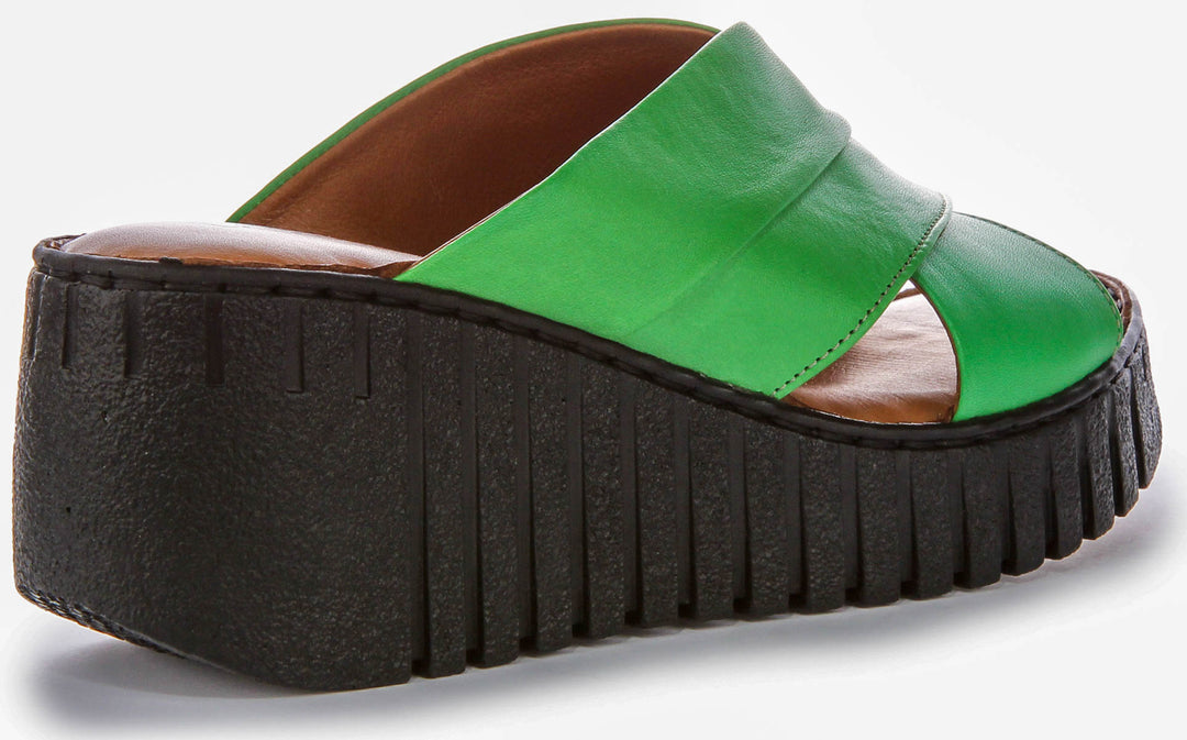 Camile Soft Footbed Sandals In Green