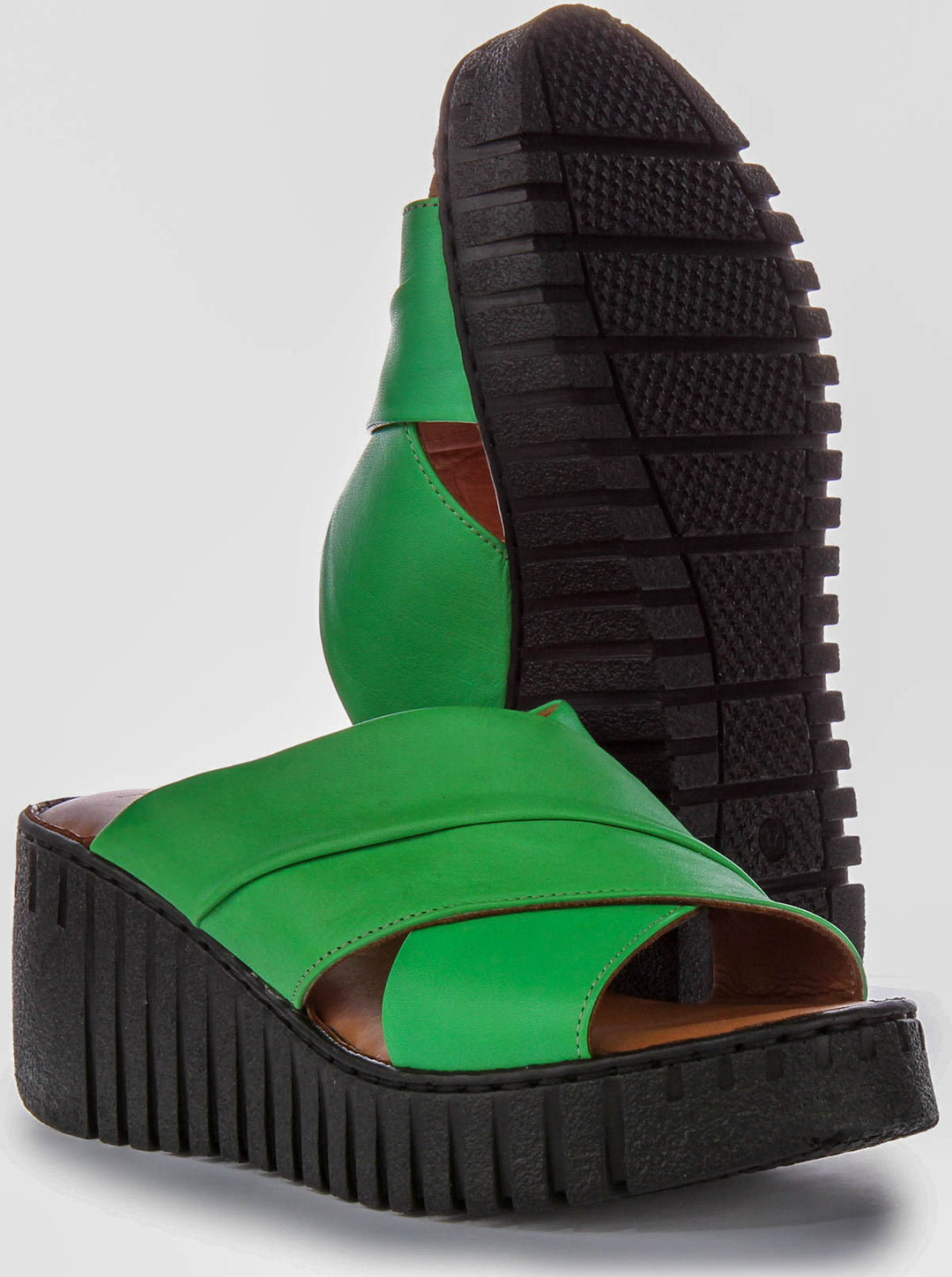 Camile Soft Footbed Sandals In Green