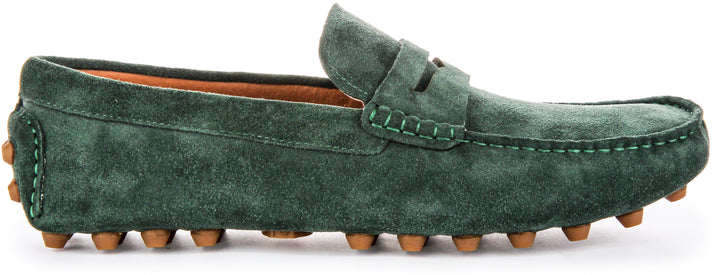 Frank Driving Loafers In Green