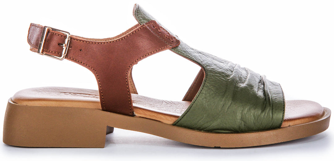 Jaden Flat Sandal In Green