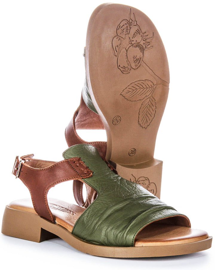 Jaden Flat Sandal In Green