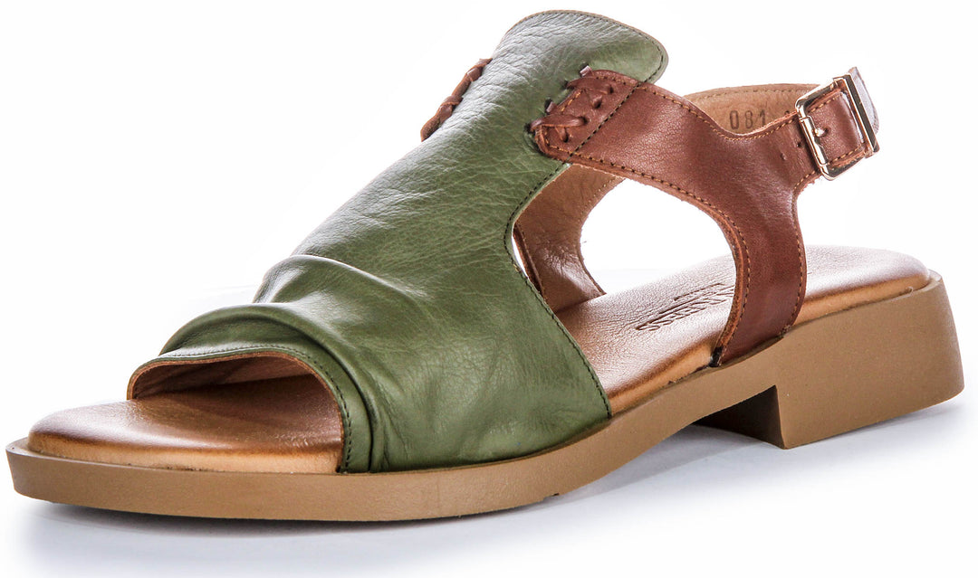 Jaden Flat Sandal In Green