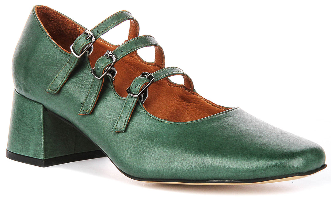 Kate 2 Mary Jane Heel In Green Leather