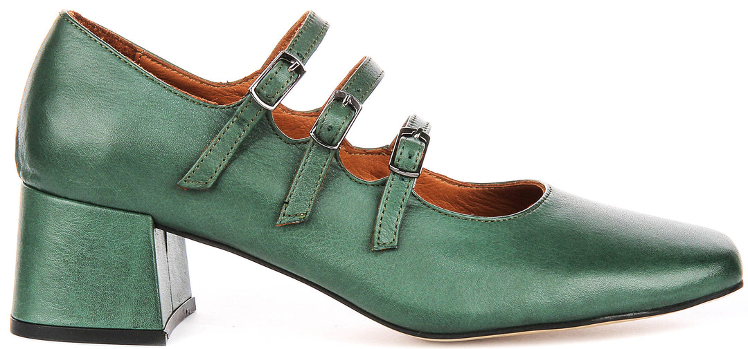Kate 2 Mary Jane Heel In Green Leather