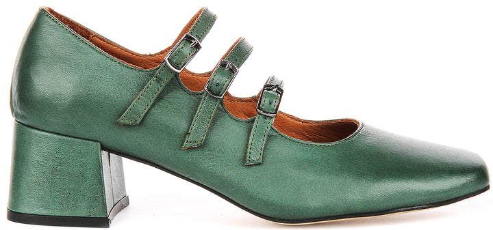 Kate 2 Mary Jane Heel In Green Leather